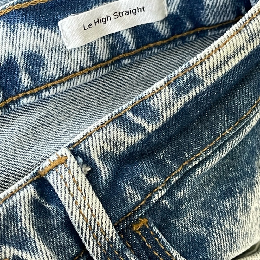 FRAME Le High Straight Leg Jeans | Size 25 | Light Wash Denim | High Rise - Picture 9 of 12